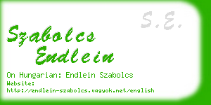 szabolcs endlein business card